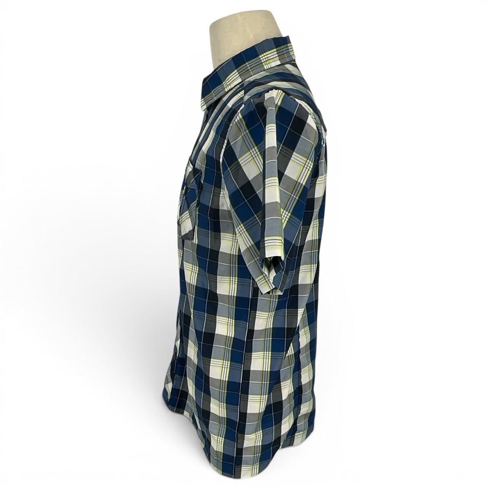 McKINLEY Mens Blue Plaid Short Sleeve Dry-Plus Hiking Button Up Shirt Size S - Picture 4 of 10